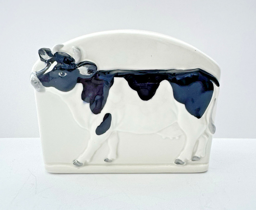 OTAGIRI Cow Note Pad and Pen Holder Ceramic Desk Office Vintage